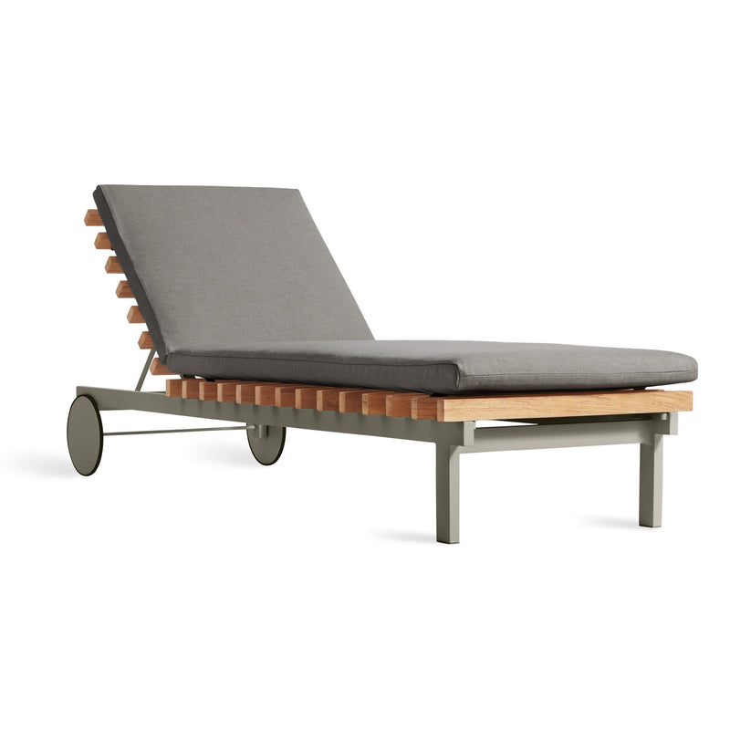 Perch Outdoor Sun Lounger in Toohey Charcoal - Angle 1