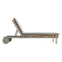 Perch Outdoor Sun Lounger in Toohey Charcoal - Angle 4