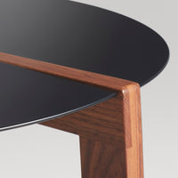 Pi Coffee Table in Black / Walnut - Angle 10