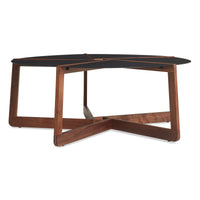 Pi Coffee Table in Black / Walnut - Angle 3