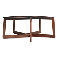 Pi Coffee Table in Black / Walnut - Angle 5