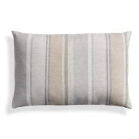 Signal Outdoor 20&quot; x 13&quot; Lumbar Pillow in Sunbrella Taupe Stripe - Angle 1
