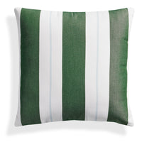 Signal Outdoor 20&quot; Square Pillow in Sunbrella Ivy Stripe - Angle 1