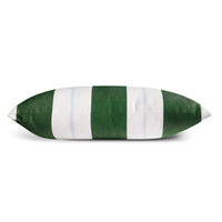 Signal Outdoor 20&quot; Square Pillow in Sunbrella Ivy Stripe - Angle 2