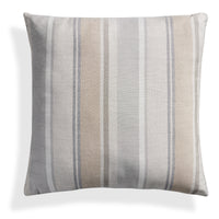 Signal Outdoor 20" Square Pillow in Sunbrella Taupe Stripe - Angle 1