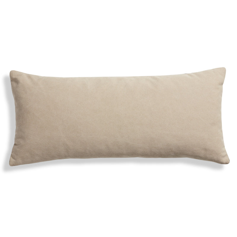 Signal 30" x 13" Lumbar Pillow in Slate Leather