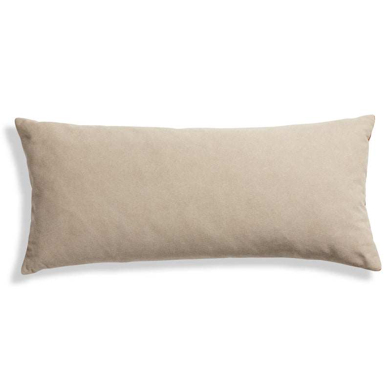 Signal 30" x 13" Lumbar Pillow en Terracotta Leather