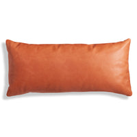 Signal 30" x 13" Lumbar Pillow in Terracotta Leather - Angle 1