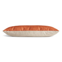 Signal 30" x 13" Lumbar Pillow in Terracotta Leather - Angle 3