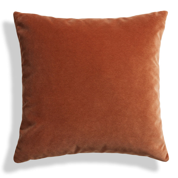 Signal Square Pillow in Copper Velvet - Angle 1