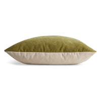 Signal 20&quot; Square Pillow in Loden Green Velvet - Angle 3