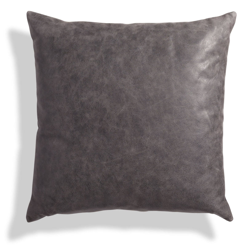 Signal 20" Square Pillow in Slate Leather