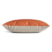 Signal 20" Square Pillow in Terracotta Leather - Angle 3
