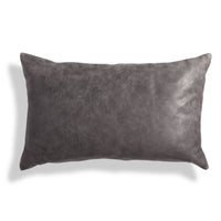 Signal 20" x 13" Lumbar Pillow in Slate Leather - Angle 1