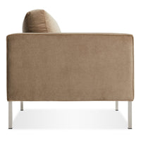 Paramount 80" Sofa in Otter Velvet - Angle 6