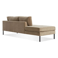 Paramount Daybed in Otter Velvet - Angle 6