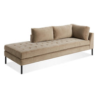 Paramount Daybed in Otter Velvet - Angle 3