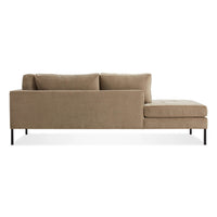 Paramount Daybed in Otter Velvet - Angle 5