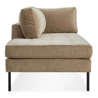 Paramount Daybed in Otter Velvet - Angle 4