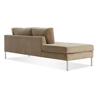 Paramount Daybed in Otter Velvet - Angle 5