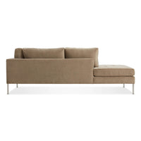 Paramount Daybed in Otter Velvet - Angle 6