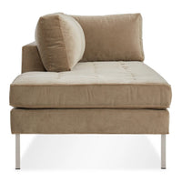 Paramount Daybed in Otter Velvet - Angle 4