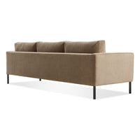 Paramount 95&quot; Sofa in Otter Velvet - Angle 6