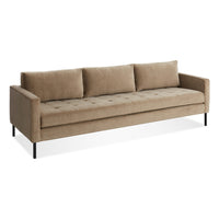 Paramount 95&quot; Sofa in Otter Velvet - Angle 4