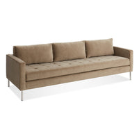Paramount 95" Sofa in Otter Velvet - Angle 6