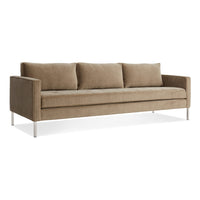 Paramount 95" Sofa in Otter Velvet - Angle 5