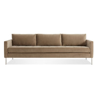 Paramount 95" Sofa in Otter Velvet - Angle 1