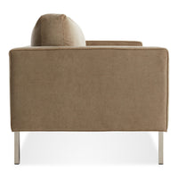 Paramount 95" Sofa in Otter Velvet - Angle 7