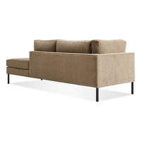 Paramount Daybed in Otter Velvet - Angle 5