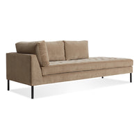 Paramount Daybed in Otter Velvet - Angle 2