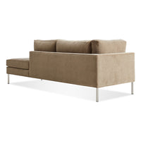 Paramount Daybed in Otter Velvet - Angle 5