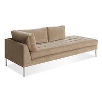 Paramount Daybed in Otter Velvet - Angle 3