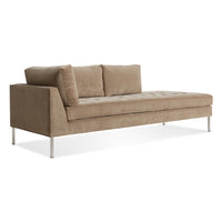 Paramount Daybed in Otter Velvet - Angle 2