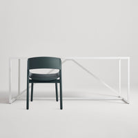 Port Chair in Navy Green on Ash - Angle 10