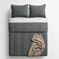 Popple Duvet Set in Charcoal - Angle 13