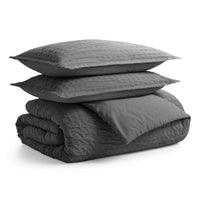 Popple Duvet Set in Charcoal - Angle 1