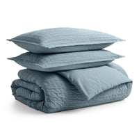 Popple Duvet Set in Grey Blue - Angle 1