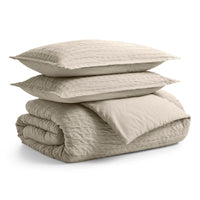 Popple Duvet Set in Putty - Angle 1