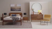 Clad 6 Drawer Dresser in Hickory / White - Angle 9