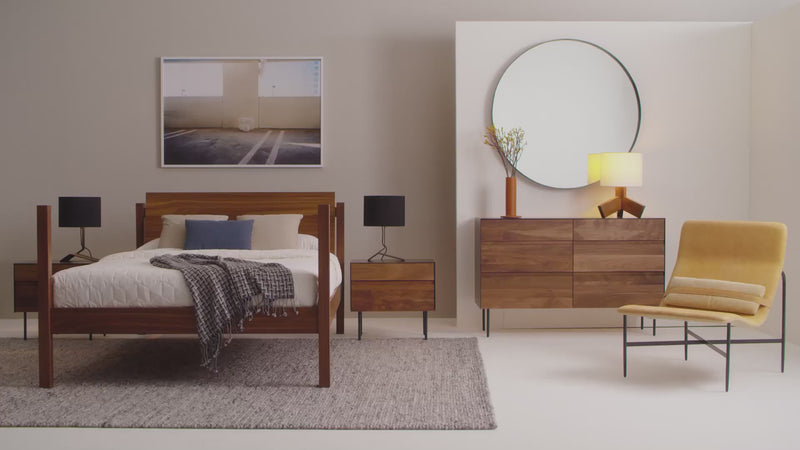 Deep Thoughts Leather Lounge Chair in Ink Leather - Angle 2