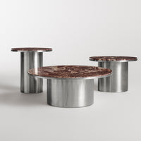 Plateau Medium Table in Cherry Marble - Angle 6
