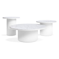 Plateau Side Table in White - Angle 4