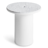 Plateau Side Table in White - Angle 2