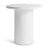 Plateau Side Table in White - Angle 1