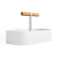 Pluck Large Caddy in White - Angle 2