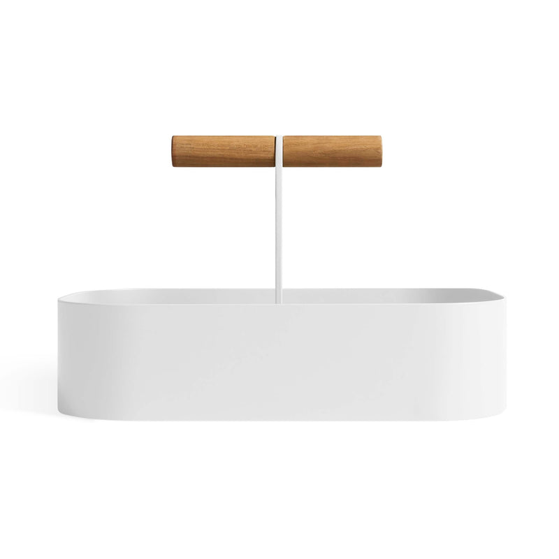 Pluck Large Caddy in White - Angle 1